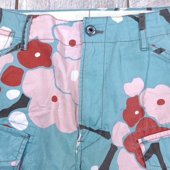 G-Star Mens Rovic Loose Cargo Shorts Size 30 Blue Floral Outdoor Streetwear Y2K - Picture 4 of 9